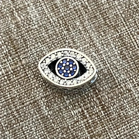S925 Stamped Evil Eye Charm - Picture 2 of 7